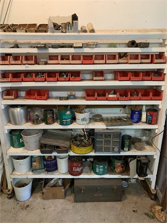 Hardware Shelf Clean Out Includes Rolling Storage Shelf