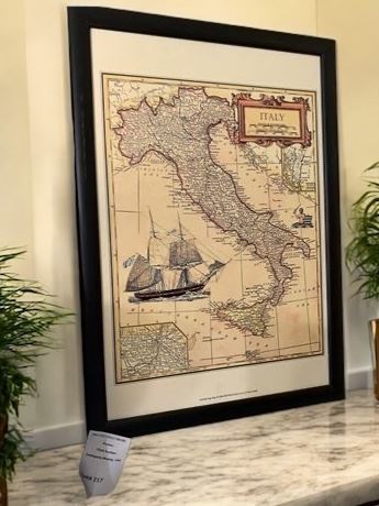 Map of Italy Framed Wall Art