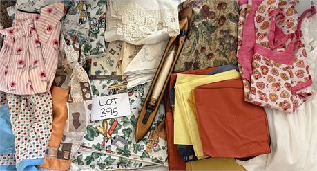 Vintage Linen-Cloth Napkins, Tablecloths, Aprons & More