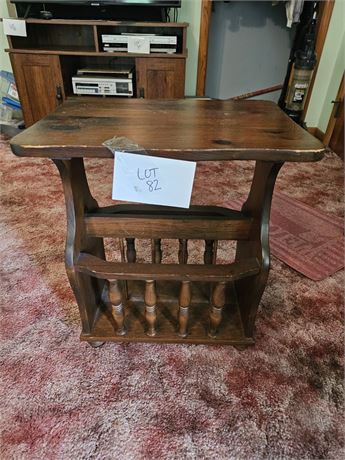 Wood Magazine Side Table
