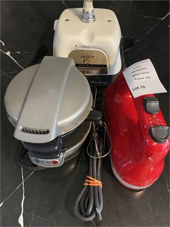 Red KitchenAid 5-Speed Hand Mixer,  Proctor Silex Juicit Juicer