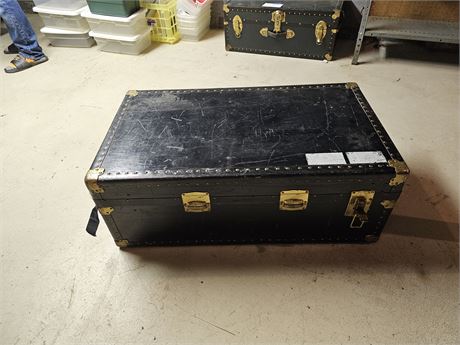 Black Trunk with Gold Hardware