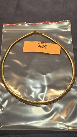 Sterling (Goldtone) Snake Link 16" Necklace 0.81 ozt