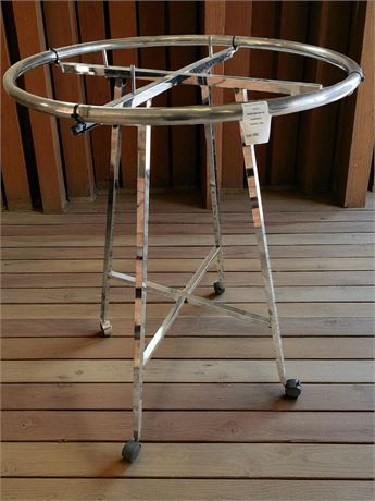 Round Metal Rounder Garment/Clothing Rack On Wheels