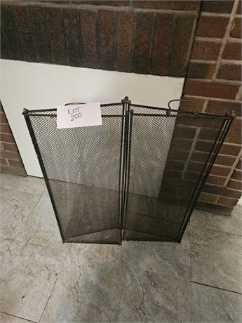 Metal Mesh Fireplace Screen