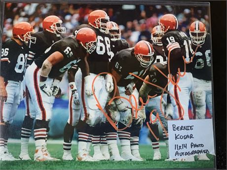 Bernie Kosar Autorgraphed Framed 11 x 14 Photo Cleveland Browns