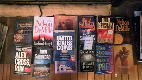 Book Lot - D. Baldacci, J Grisham, Nelson DeMille, John Sanford, Angels