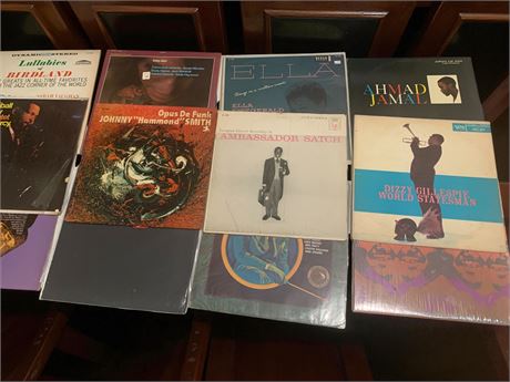 Ella Fitzgerald, Ahmad Jamal, Dizzy Gillespie, Johnny Hammond Smith Album Lot