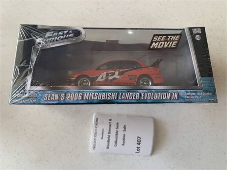 Greenlight Hollywood 2006 Mitsubishi Lancer Evolution IX From F&F Tokyo Drift