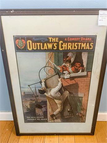 Framed Poster For Comedy-Drama The Outlaw's Christmas