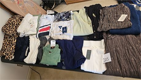 Large Lot of Name Brand Men’s & Women’s Clothes New with Tags