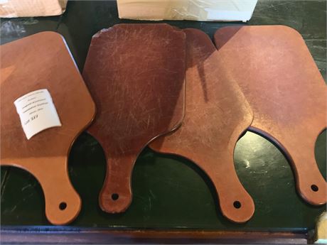 4 Wooden Bread Serving Paddle Boards