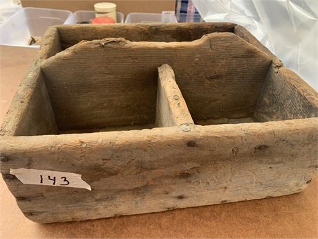 Vintage Wood Toolbox/Storage Box