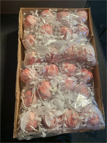 Artificial Pink & White Apple Fruit Flower Pick Bundles - Total of 4 Boxes