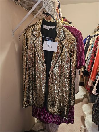 Ladies Mixed Sequin Jackets, Dresses & Tops - Rina Z, Silky Nights & More