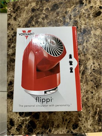 Vornado Flippr Small Desk Fan In Red & Silver In Original Box