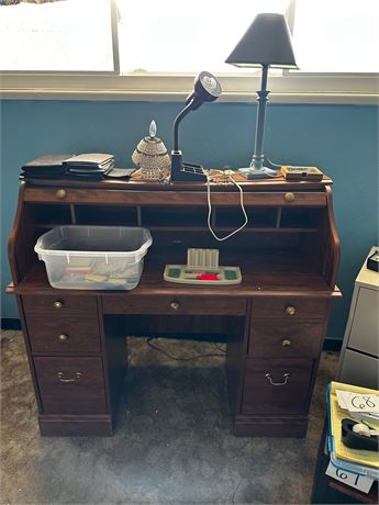 Roll top Desk and Contents