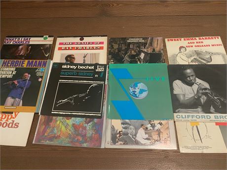 Herbie Mann, Ray Charles, Clifford Brown, Sidney Bechet, Jive Album Lot