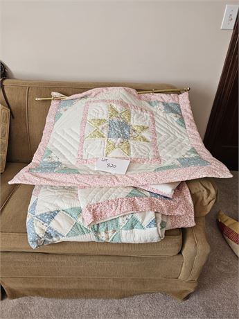 Arch Associates Matching Queen Quilt, Pillows & Wall Hanging