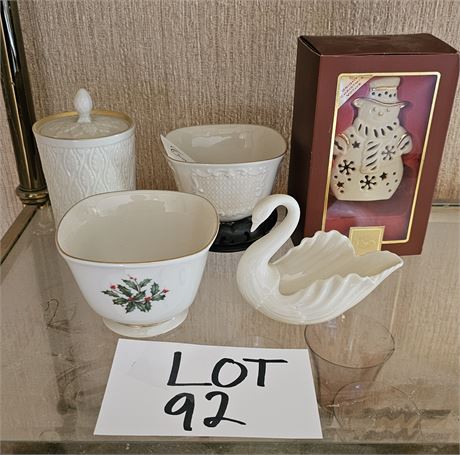 Lenox Swan, Snowman Ornament, Vases & More