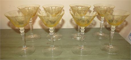 Vintage Fostoria Trojan Etched Glassware