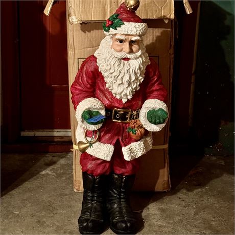 36"T Standing Santa, Can Hold Cookie Plate