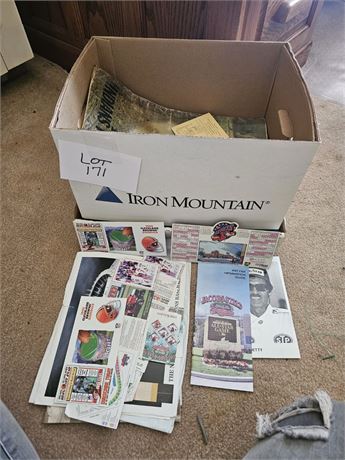 1968 Indians Yearbook, 1997 Brown Reunion Book, Browns & Indians Media Guides