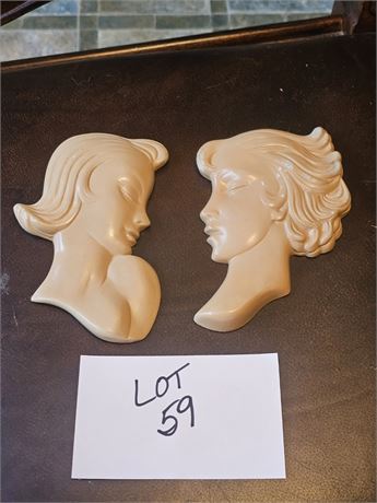 Vintage Coventry Ware Chalkware Silhouette Wall Hanging