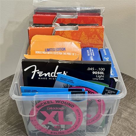 Large Lot - Mostly New/Unused Guitar Strings
