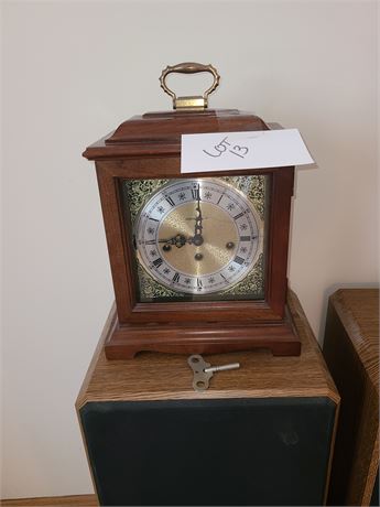 Howard Miller 2 Jewels 340-020 Wind Up Mantle Clock with Key