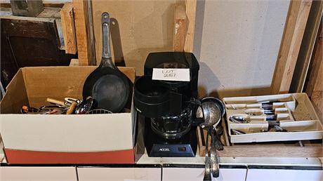 Misc Kitchen: Flatware, Utensils, Mr. Coffee Maker & More