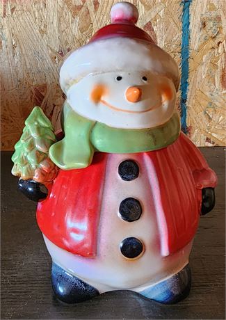 Ceramic Snowman Cookie Jar