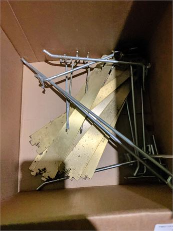 Metal Pegboard/Retail Display Hooks & Shelf Brackets (1 Box)