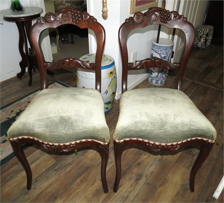 2 Antique Dining Chairs