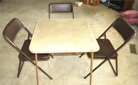 Card Tables, 3 Chairs