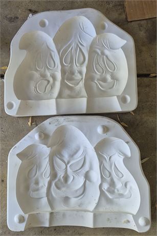 3 Holland Ghost Face Molds