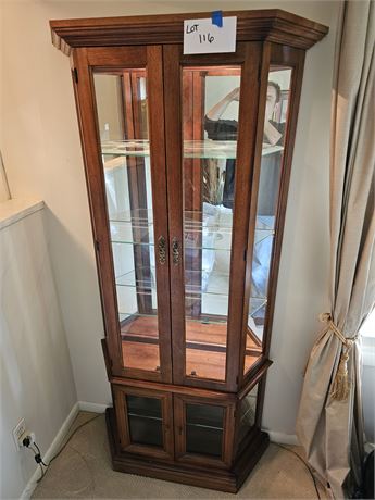 Broyhill Lighted Curio Display Cabinet