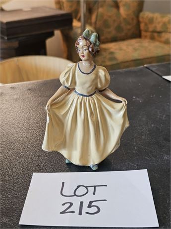 Vintage 50's Chalkware Carnival Lady Figurine