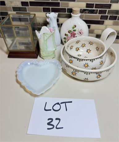 Vintage Home Decor Mini Floral Vase, Pottery and More