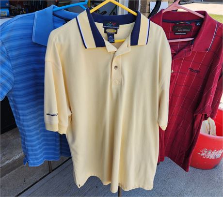 3 Golf Shirts, Men's XL Lot 2