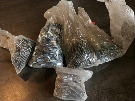 Industrial Hardware Lot - Hollow Wall Anchors/Toggle Bolts, Metal D-Rings & More