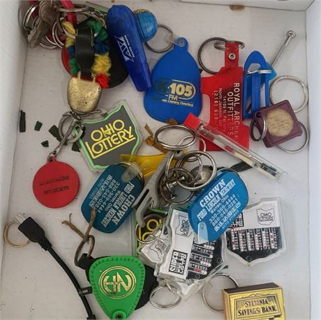 Ohio Lottery, Local Ohio Business Advertising Key Chain Lot