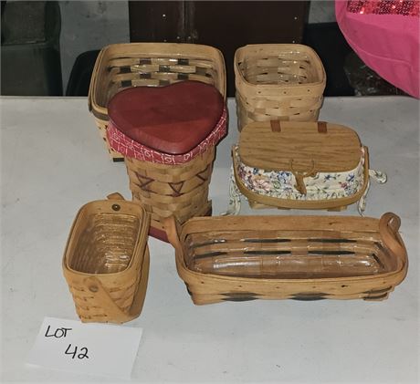 Longaberger Mixed Basket Lot- Sizes & Style & Years Vary