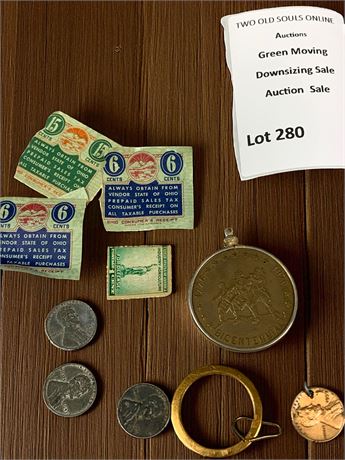 Pennies from 1943, Ohio 6 Cent Receipt, U.S. Bicentennial Coin & More