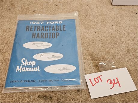 1957 Ford Retractable Hardtop Shop Manual