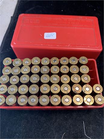 .44 Magnum Cartridges In Red Plastic Case - 47 Count