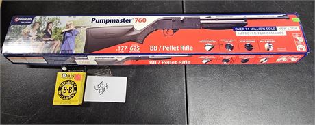 Crossman Pumpmaster 760 BB Gun in Original Box with Daisy BB's