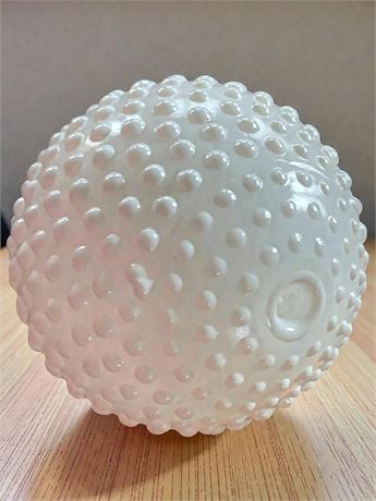 Round White Milk Glass Hobnail Globe Lot