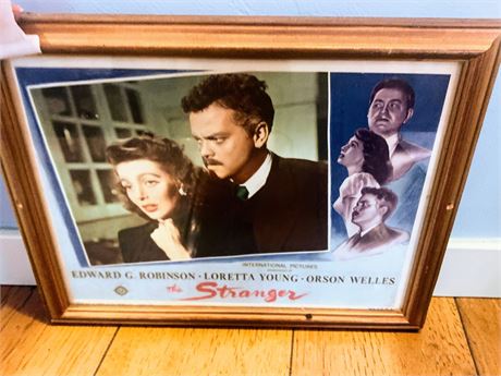 Framed 1946 Lobby Card For The Film Noir Thriller The Stranger