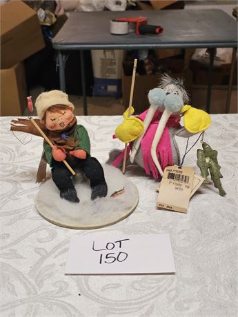 Annalee "Ice Fishing" & "Fishing Fun Walrus" Dolls